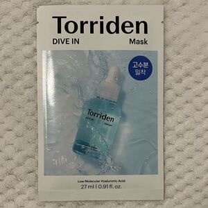 Torriden Dive In Mask - Hydrating Sheet Mask For Glow Skin